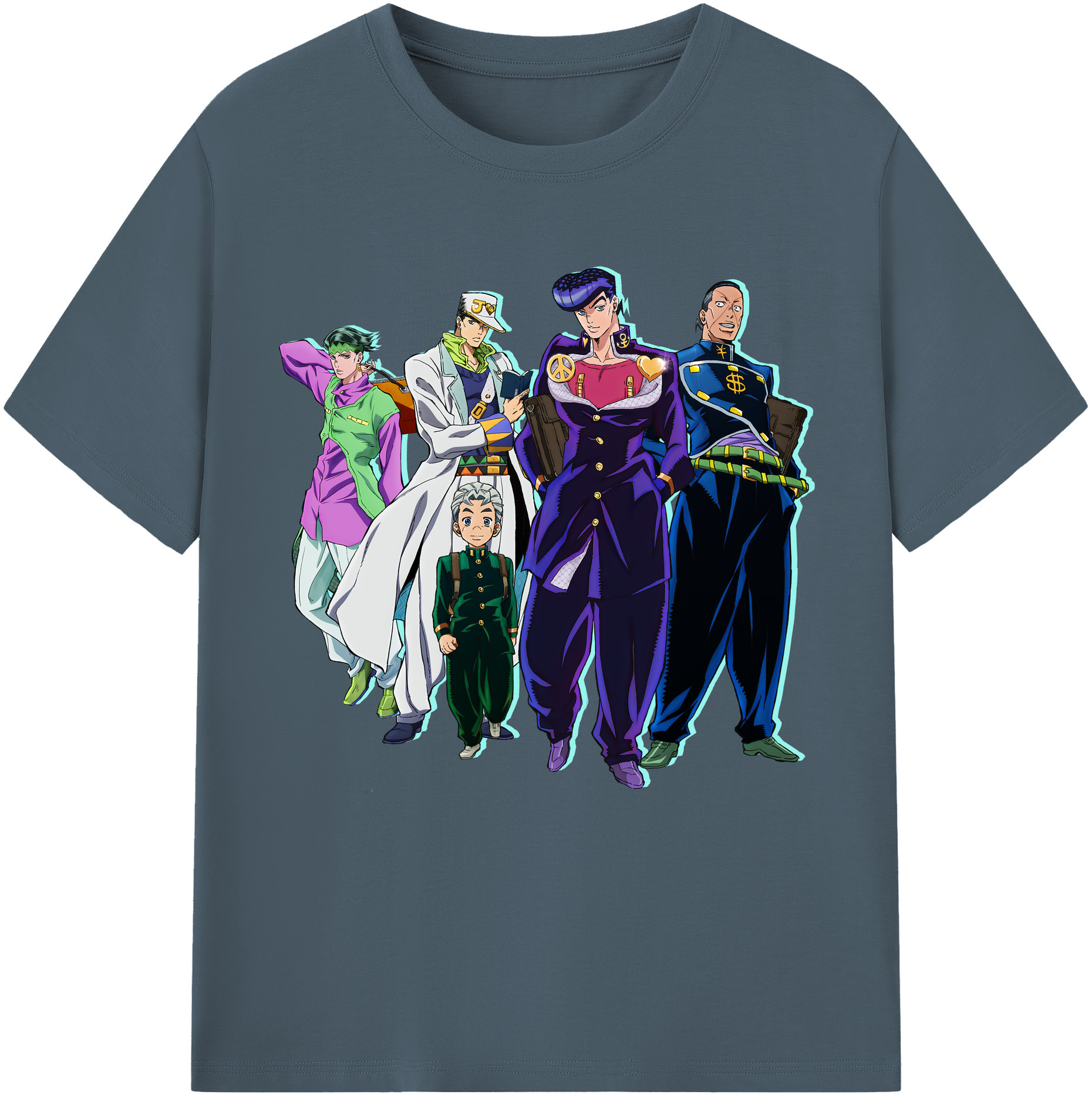 （画像用） ジョジョの奇妙な冒険 JoJo's Bizarre Adventure 綿100％半袖Tシャツ（フロントプリント）